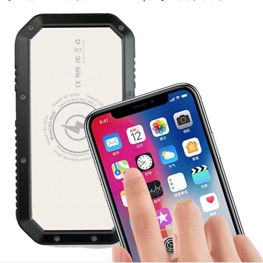 Wirelsess solar powerbank phone accessories torch - Choronex